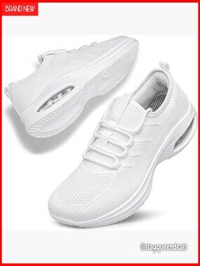 Women's Wide Width Walking Shoes Cushioned Athletic Sneakers Gym Workout